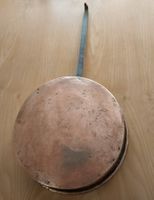 Kupferpfanne, alt und gebraucht, 22 cm Ø