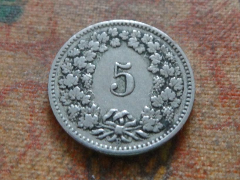 Tutti le monete: 5 Rp. 1907  (A) – Usato da Romanel-sur-Lausanne venduto da Swift13 1