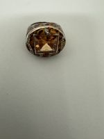 Modischer Damenring mit Tigerprint und Strass