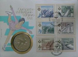 Numisbrief Olympische Winterspiele Sarajevo Münze