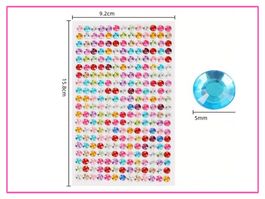 1x Bogen mit 260 Kristall-Diamant-Aufkleber 5mm