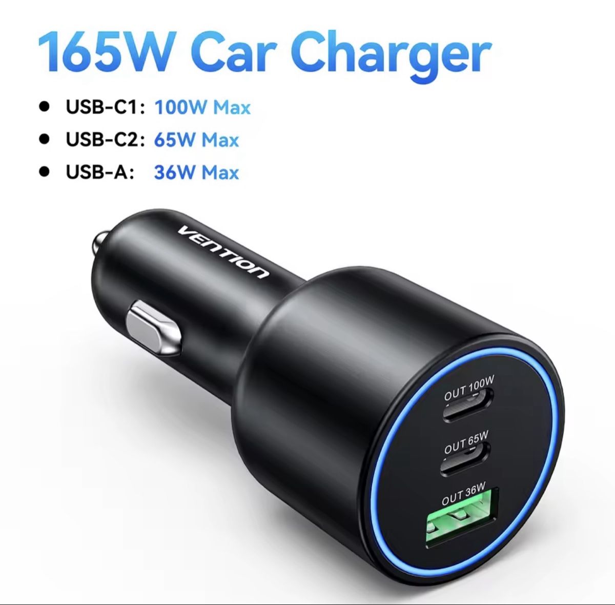 Unità & Adattatore: Vention 165w Car Charger adapter – Nuovo (secondo la descrizione) da Winterthur venduto da Ennio1984 1