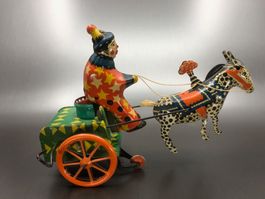 ⭐ Kutsche & Clown Spielzeug Vintage Mechanisches Spielzeug,