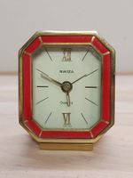 Vintage Swiza Swiss Messing Tischuhr/Wecker Quartz