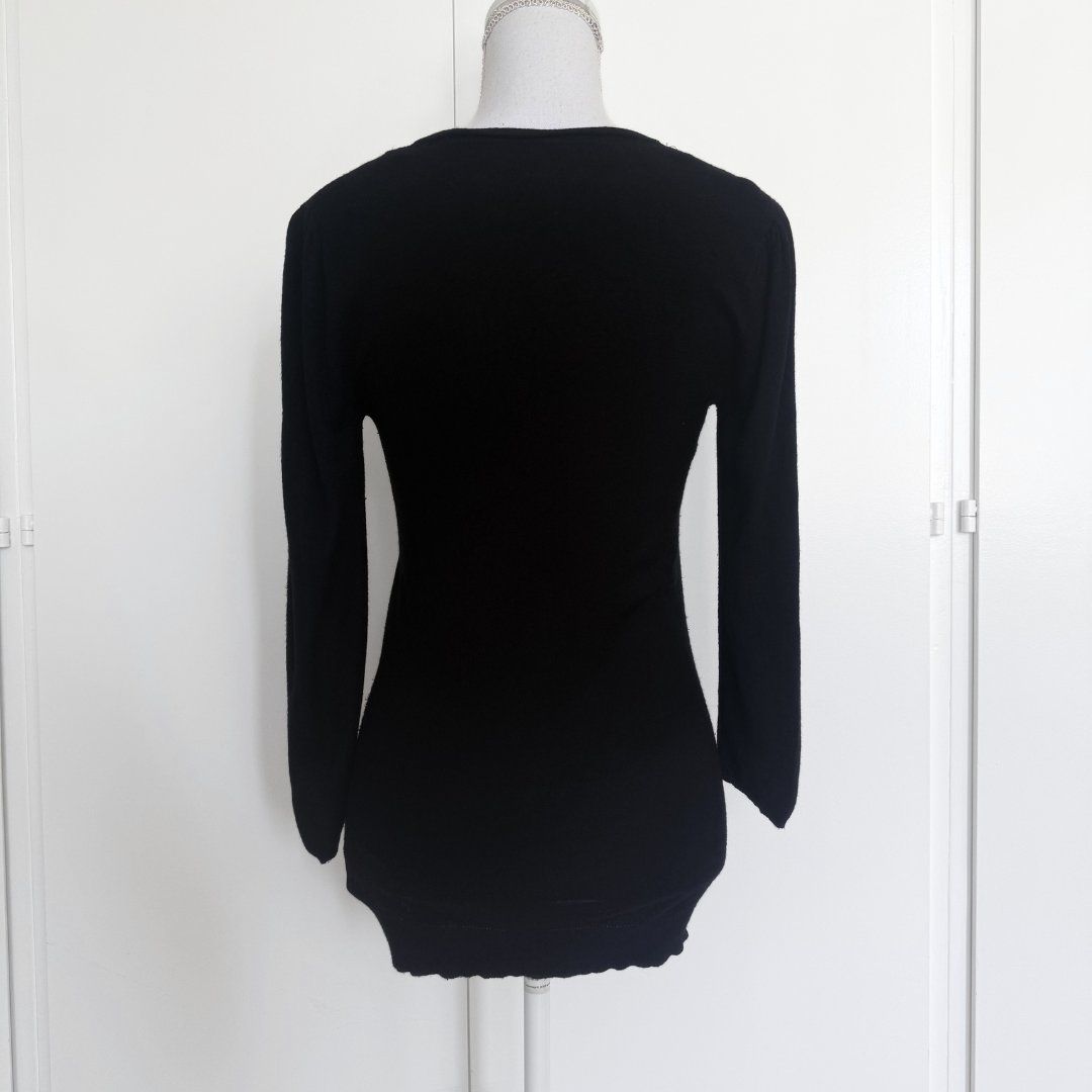 Nafnaf Top: NAF NAF Top Pull Noir Manches 3/4 - Taille XS – Usato da Vevey venduto da secondlifevevey 2