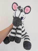 Amigurumi sitzendes Zebra 32cm