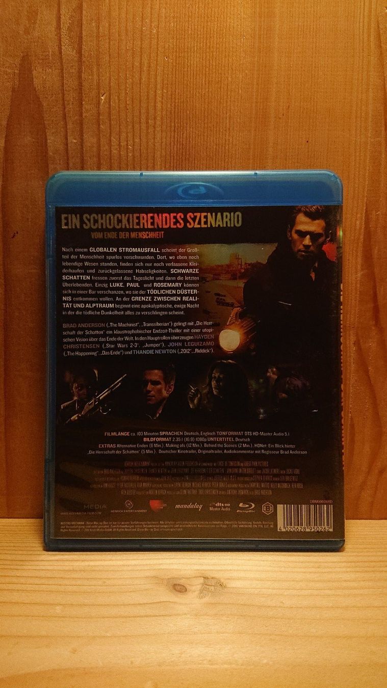 Tutti i DVDs: DIE HERRSCHAFT DER SCHATTEN Blu-Ray mit Hayden Christensen – Usato da Wilderswil venduto da Exebub 1