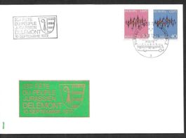 Sonderbrief A. 1240 25 Fête Peuple Juras. Delémont 10.9.1972