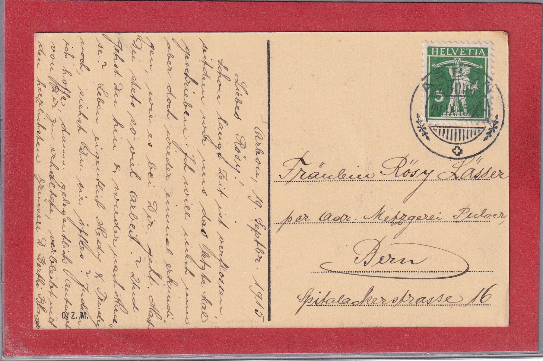 Cartoline postali: Arbon am Bodensee - 1915 – Usato da Orvin venduto da Pyaeschli 1