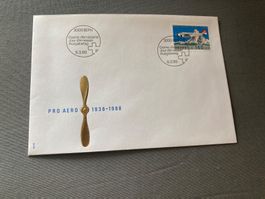 Briefformular Pro Aero 1938-1988 First Day Cover 8.3.88
