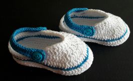 Baby-Finkli (Clogs) gehäkelt_9. 3-6 Monate.