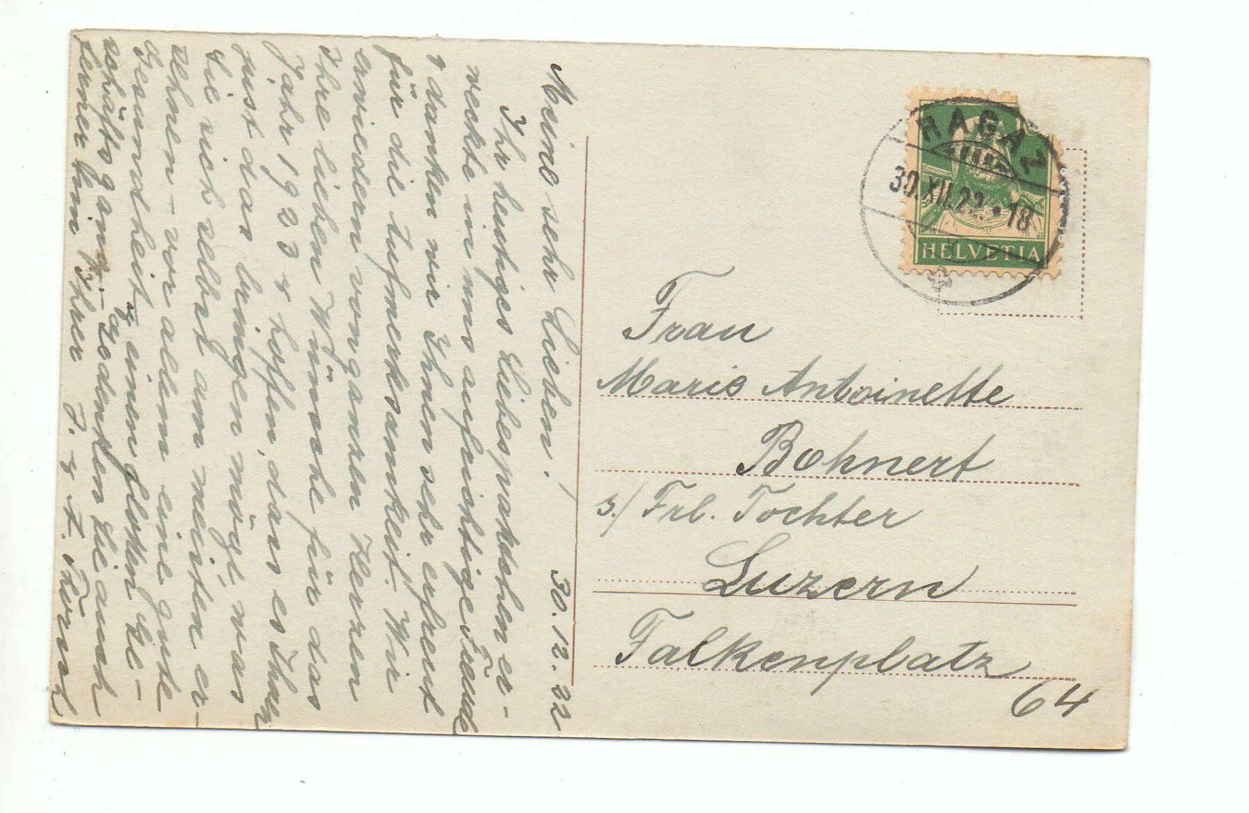 Cartoline postali: BAD RAGAZ 1922 – Usato da Jona venduto da philajona 1