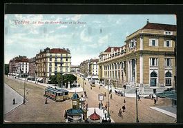 Genève, La Rue du Mont-Blanc et la Post