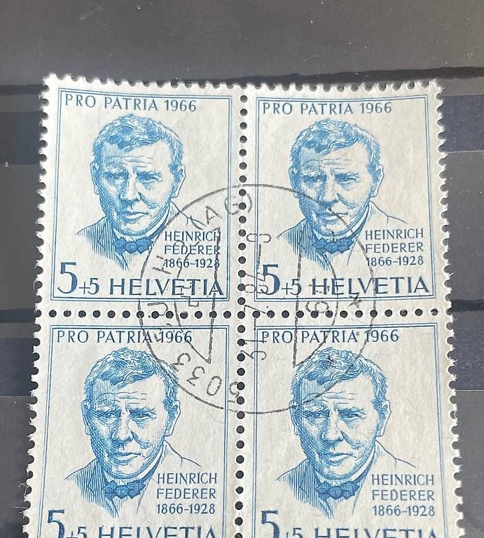 Alle Briefmarken: Briefmarke Heinrich Federer – Gebraucht aus Buchs AG von fpatricia 1