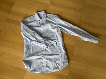Camicissima Herrenhemd – Slim Fit – Hellblau/Weiss gestreift