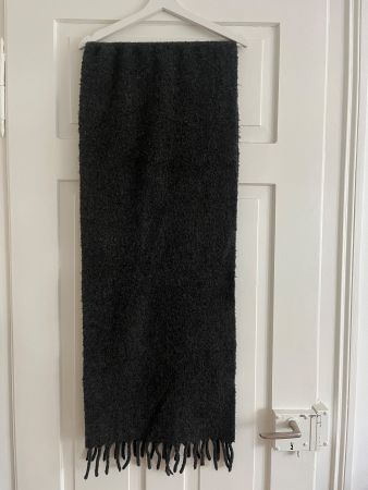 Schal Anthrazit Wolle 200 × 40 cm