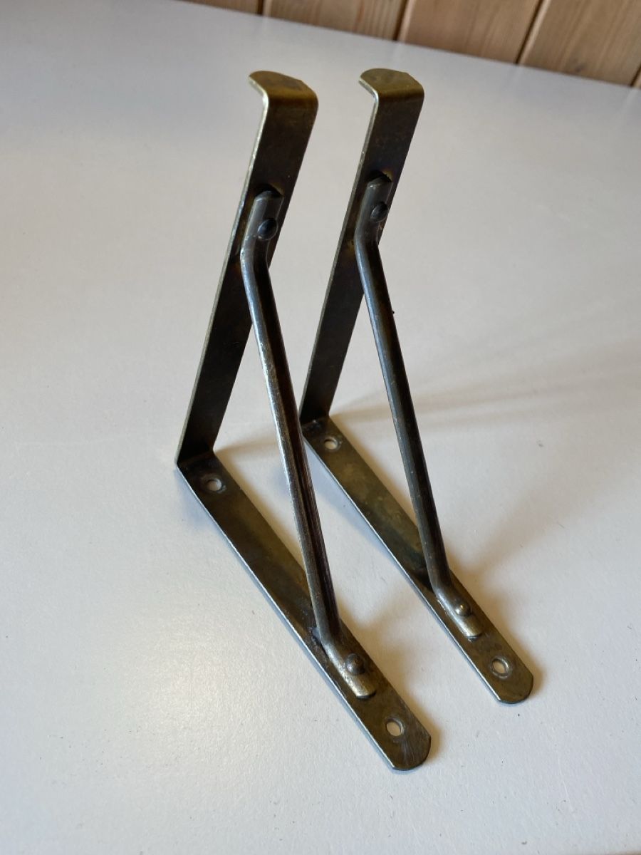 Eisenwaren: 2 Tablarträger antik Messing 12cm Breit  – Gebraucht aus Buchs SG von rosadoro1973 1