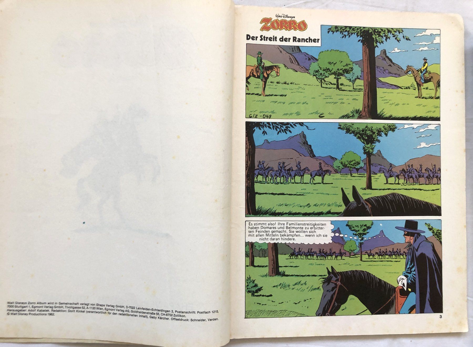Fumetti: ZORRO - Comicalbum - Nr.2 - Ehapa Verlag – Usato da Schaffhausen venduto da durruti 2