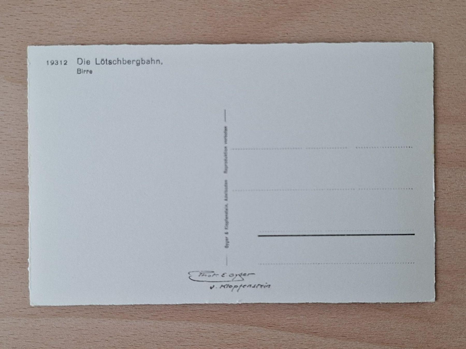 Ansichtskarten: AK Schweiz Bahn, BLS Lötschbergbahn – Gebraucht aus Lohn-Ammannsegg von Beo71 1