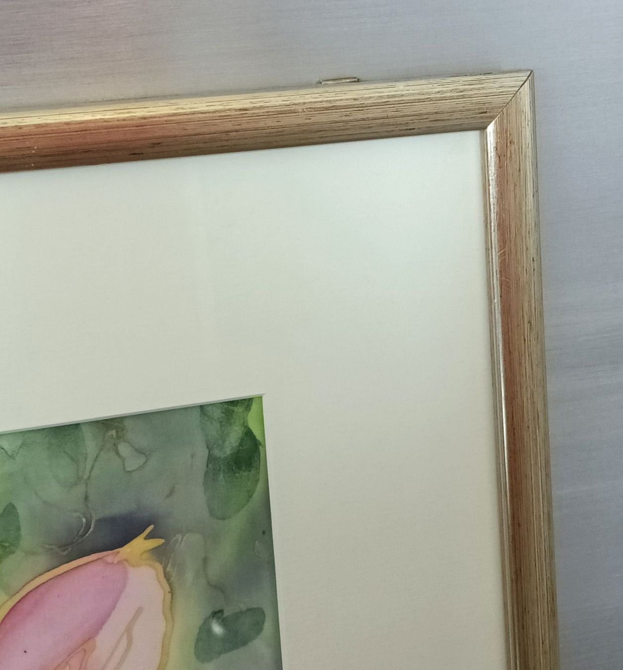 Dipinti: Nr27 Seidenbild mit rosa Lilien – Usato da Teufen ZH venduto da bee50two 1