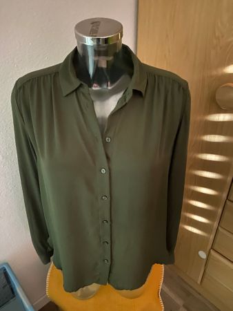 H&M langarm Bluse khaki Grösse 38