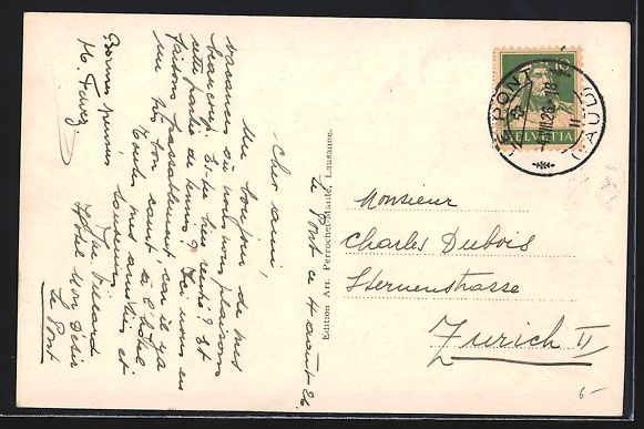 Cartes postales: Le Pont /Vallee de Joux, Uferpartie mit  – D'occasion à Berlin par bartko-reher 1