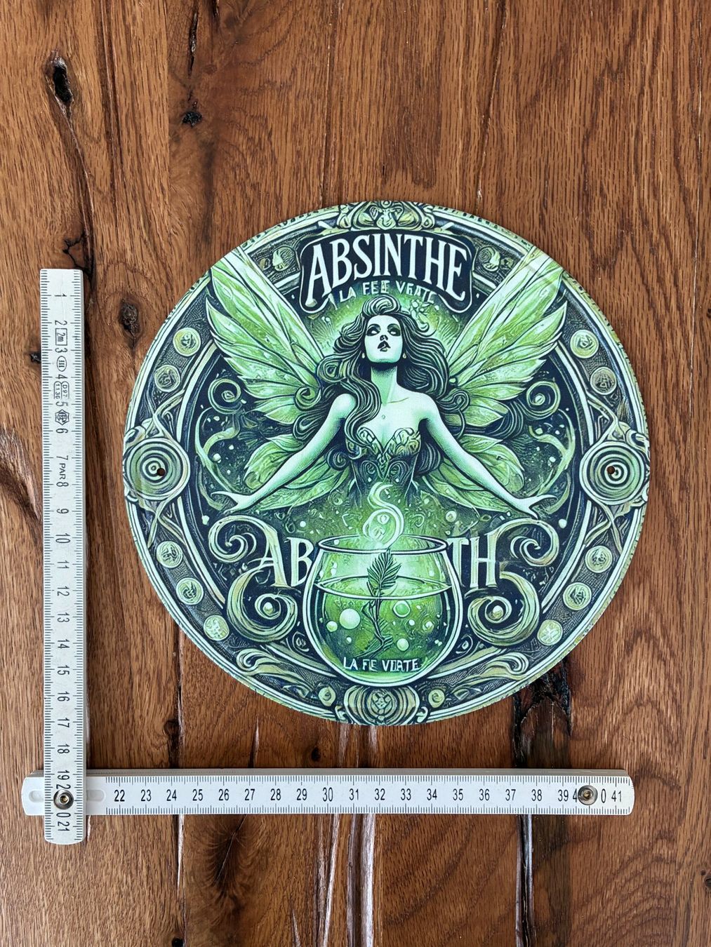 Bevande alcoliche: Absinthe / Schönes Blechschild / 20 CM  fluoreszierend / neu – Nuovo e nell'imballaggio originale da Bremgarten AG venduto da Eurotiz 1