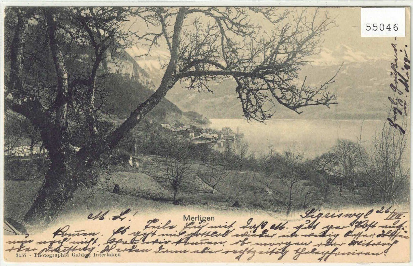 Cartoline postali: Merligen - Panorama – Usato da Ettingen venduto da Kartenplanet