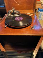 Antiker Grammophon Holzgehäuse mit Kurbel gebraucht