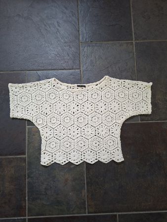 Top crochet écru style bohème été ☀️