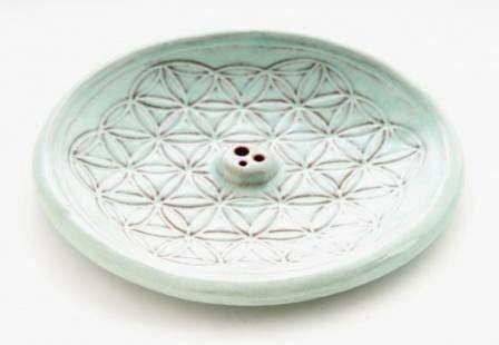 Candele: Räucherstäbchenhalter - Blume des Lebens türkise – Nuovo e nell'imballaggio originale da Mauren venduto da Yeelen 2