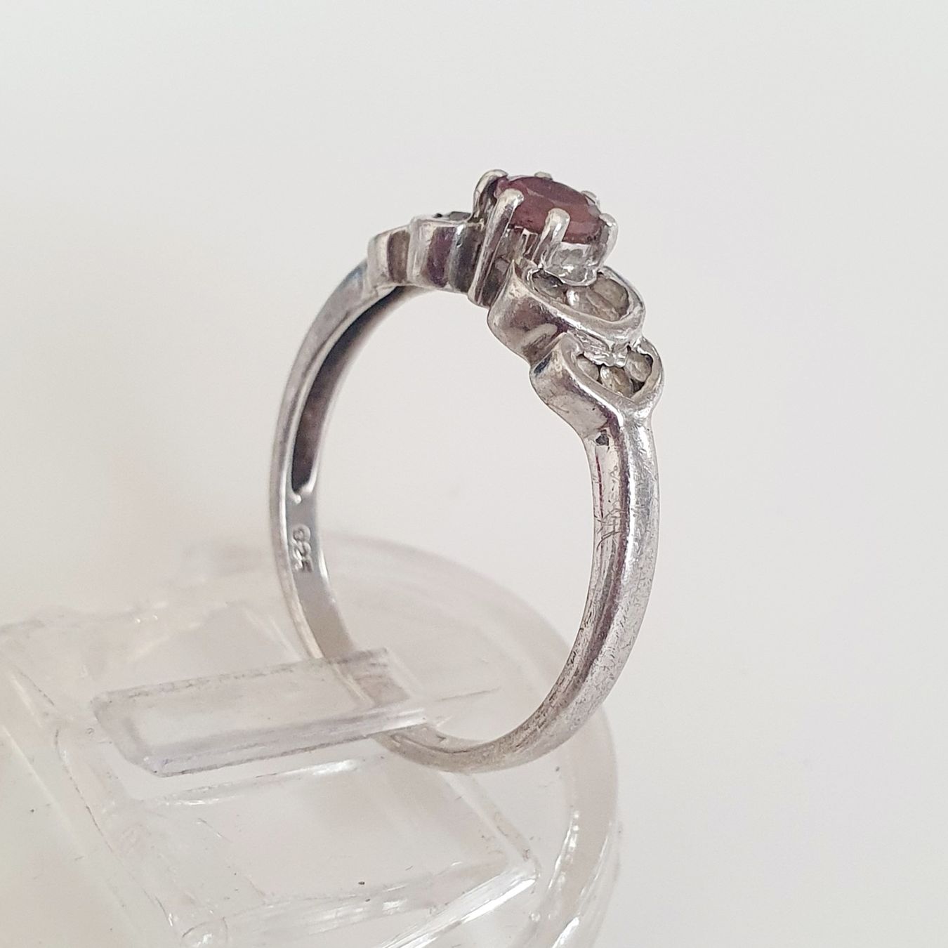 Anelli: Silberring 925 mit pinkem Stein, Grösse 17.4 mm, – Usato da Kreuzlingen venduto da Wunderkiste123 8