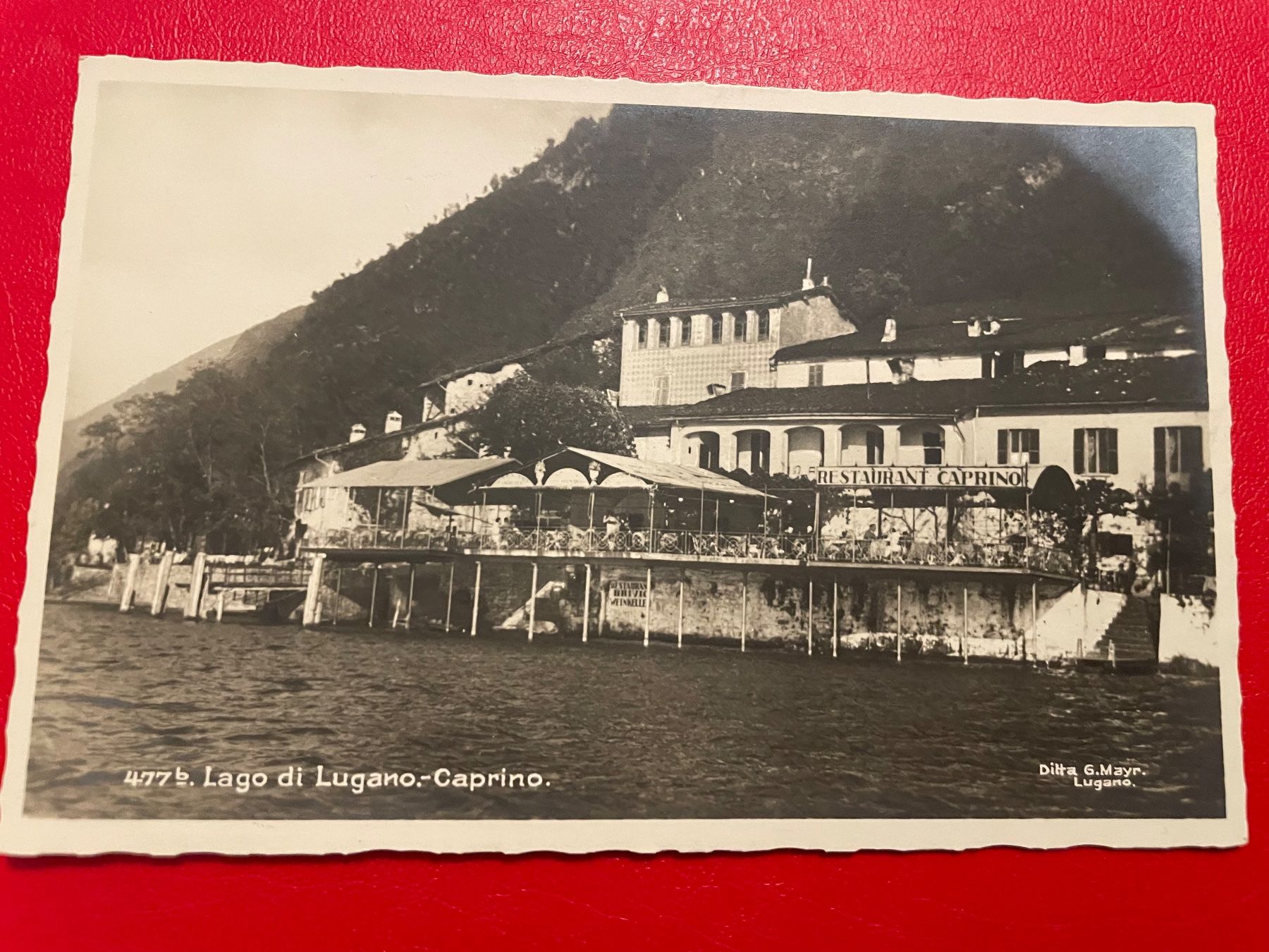 Ansichtskarten: Lago di Lugano - Restaurant Caprino – Gebraucht aus St-Légier-La Chiésaz von Theo005