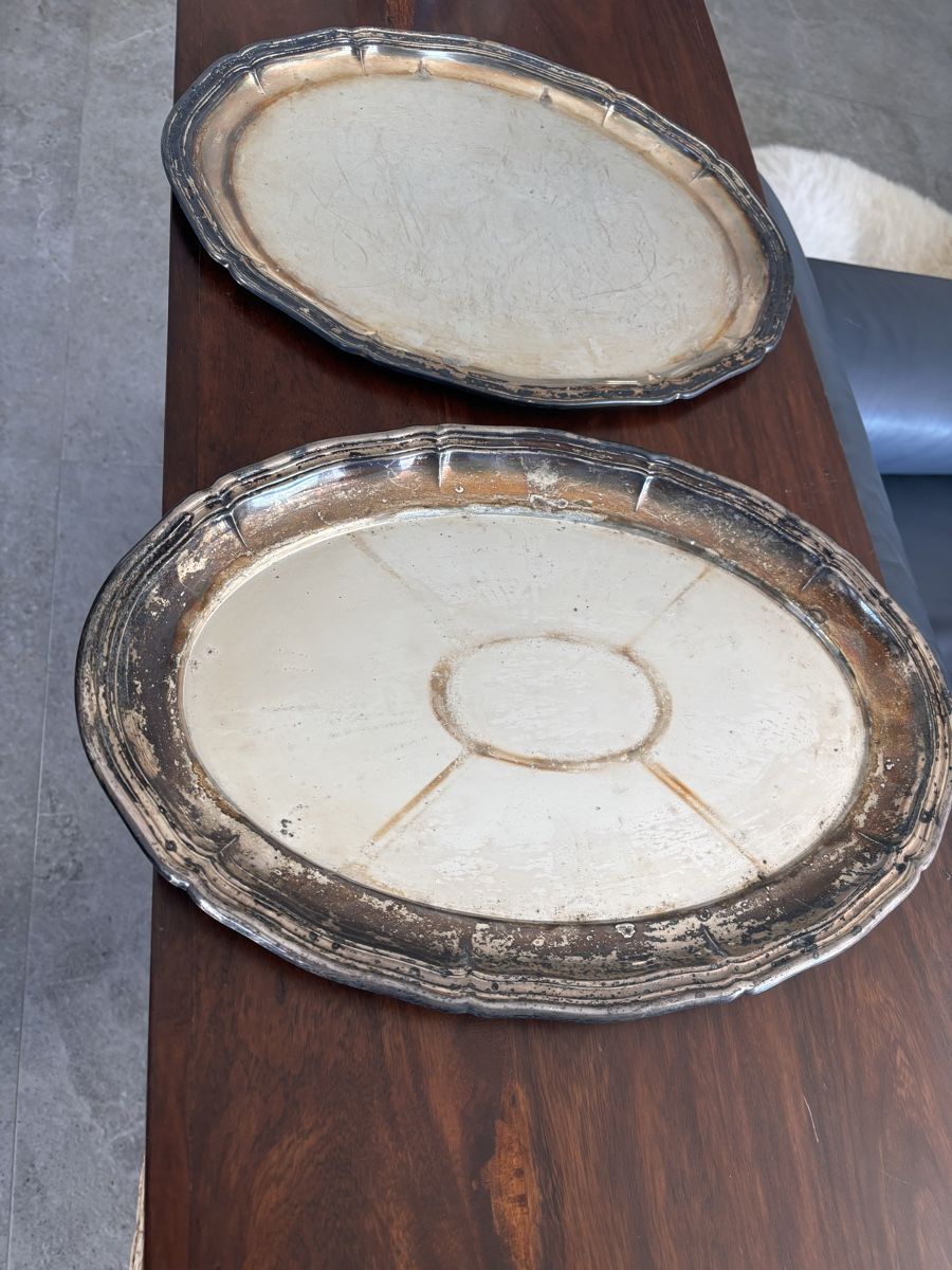 Piatti di portata: 2 Vintage Plated Serving Trays – Usato da Biel-Benken BL venduto da ste_86wx 1