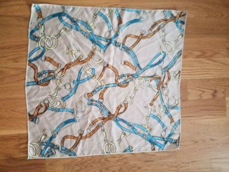 Vintage Silk Scarf - Equestrian Design