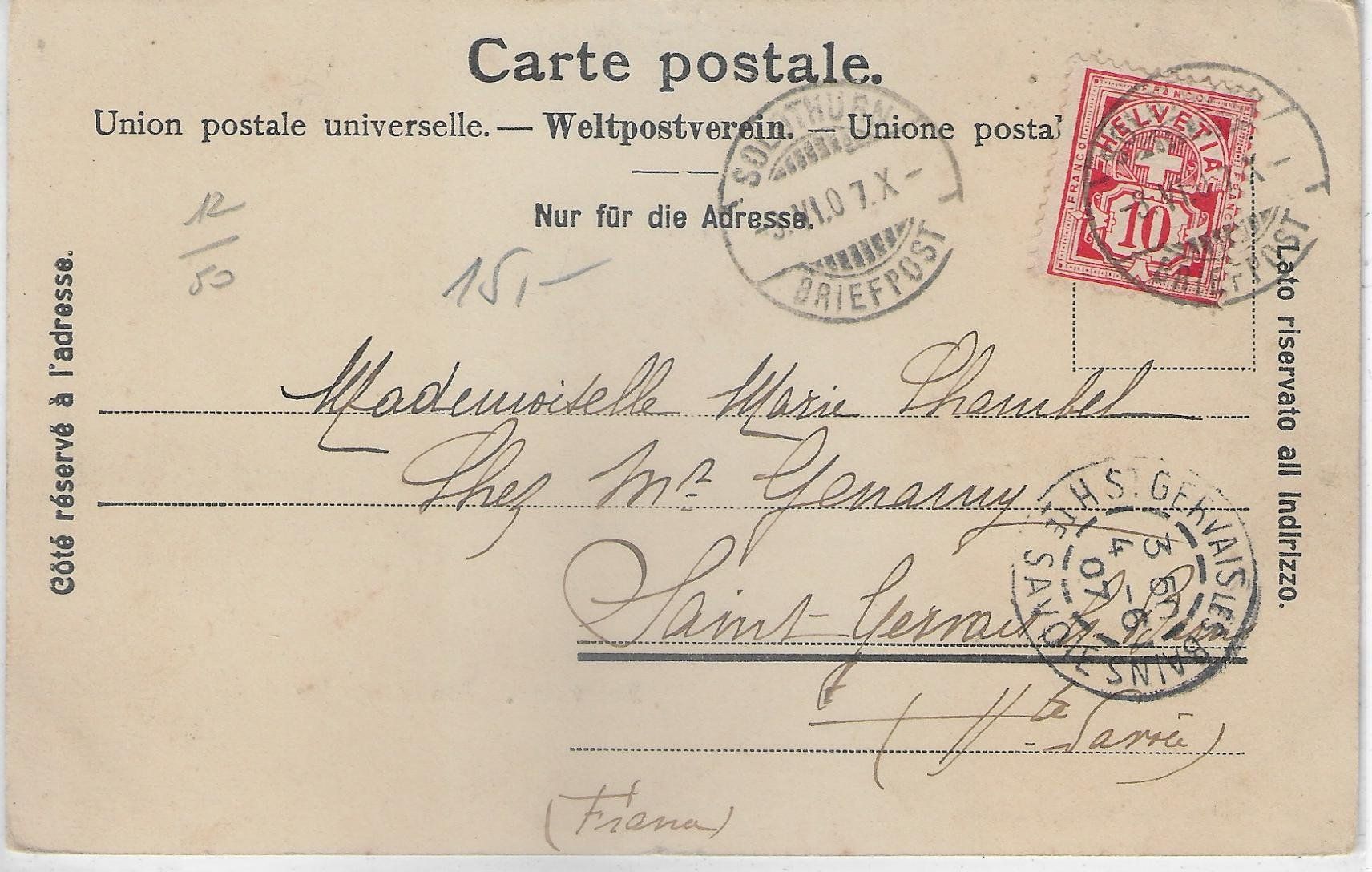 Cartoline postali: Solothurn - Am Aareufer – Usato da Ettingen venduto da Kartenplanet 1