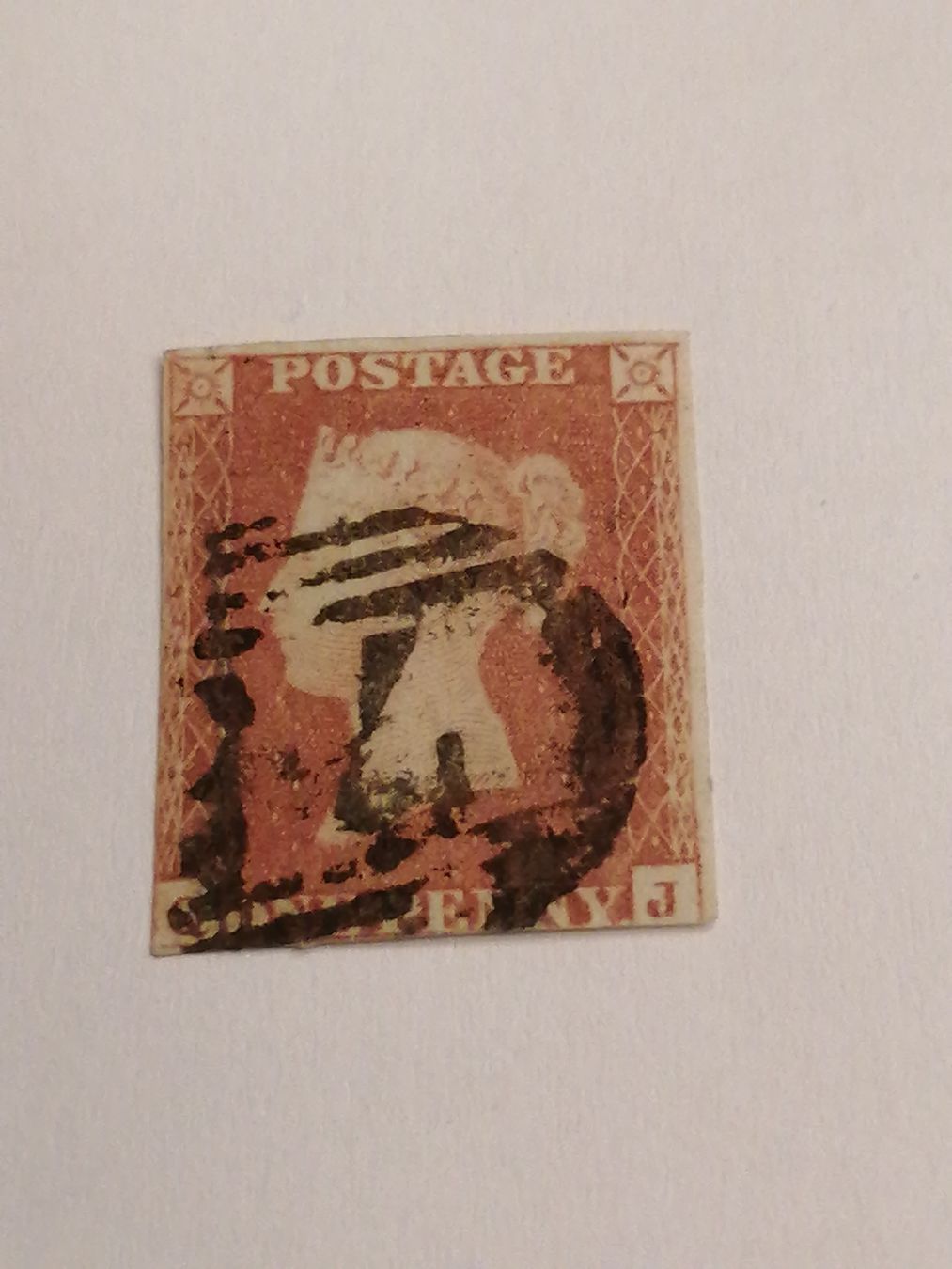 Alle Briefmarken: One Penny Red 1845 – Gebraucht aus Happerswil von tschergi