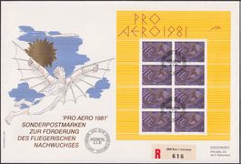 1981, FO48 auf Ersttagsbrief (BLOCK F48!) Kat: 80.-+