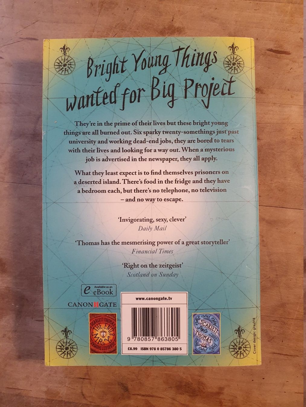 Libri: Bright Young Things Scarlett Thomas Canongate – Usato da Zürich venduto da loosebone 2