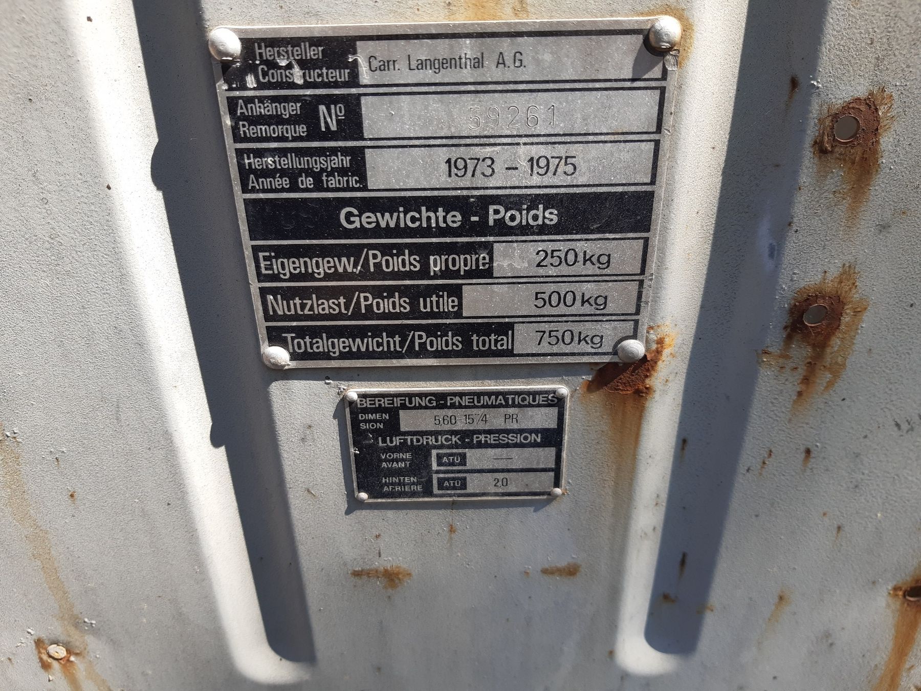 Rimorchi: Infanterie Anhänger – Usato da Mettmenstetten venduto da LandForst 1