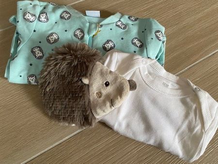 herziges Igel Set für ein Baby Gr. 62/68