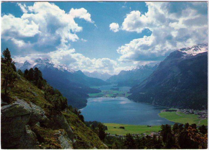 Ansichtskarten: Silvaplaner + Silsersee – Gebraucht aus Binningen von Mountainrider