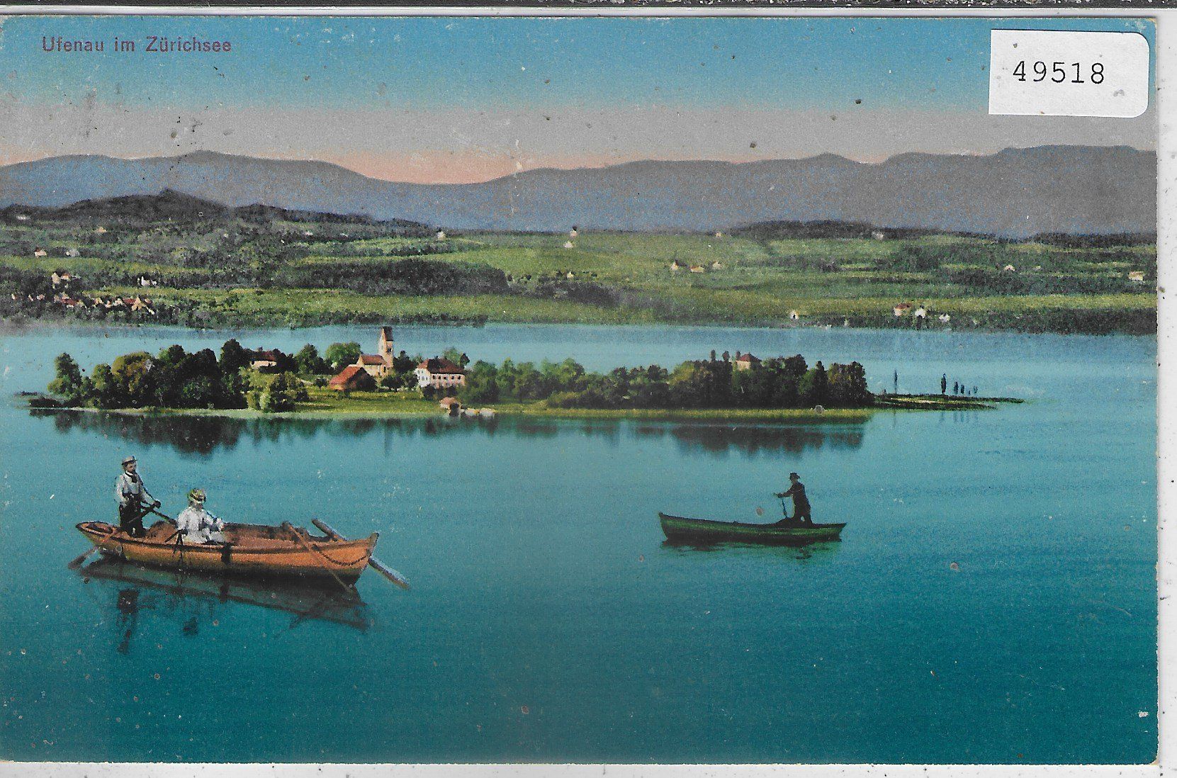Cartoline postali: Ufenau im Zürchersee - Boote - Litho – Usato da Ettingen venduto da Kartenplanet