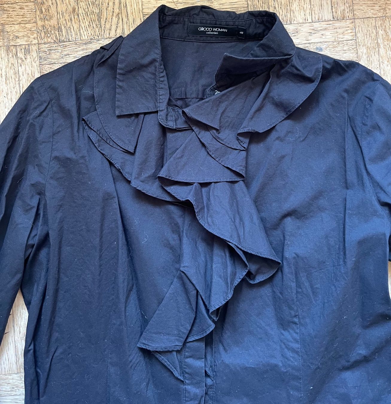 Chemisiers: Black cotton blouse size S – D'occasion à Chêne-Bougeries par Seetooyoo 6