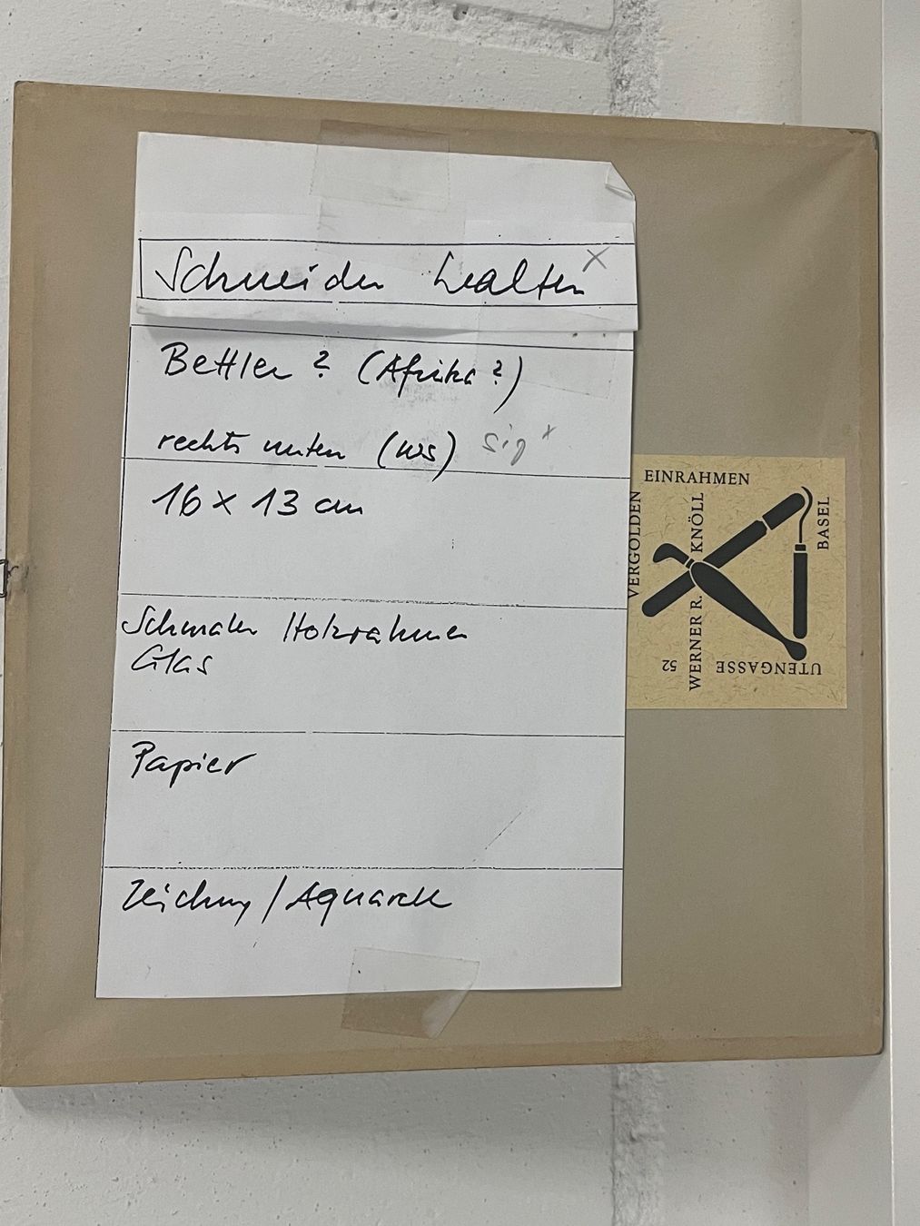 Dipinti: Walter SCHNEIDER (1903-1968) – Usato da Basel venduto da PAUL_ART 7