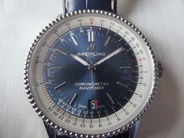 BREITLING Herr Automatik/Datum Stahl/Lederband NEU-!