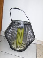 Lampen Korb 32x30 neu inkl. Kerze im Glaszylinder 18x30/ K.W