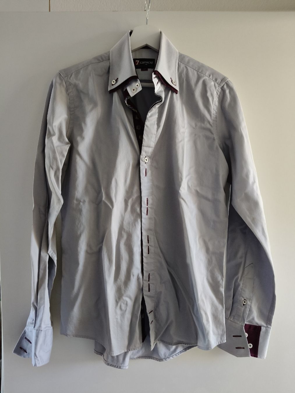 Camicie: Chemise Slim Fit bleu-gris, Taille S – Usato da Petit-Lancy venduto da Elissouche