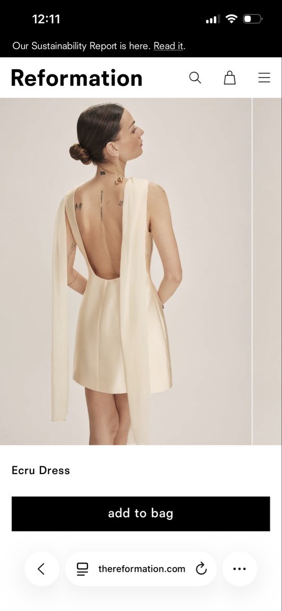 Reformation Vestiti: Reformation Ecru Dress, neu – Nuovo (secondo la descrizione) da Winterthur venduto da livni84 6
