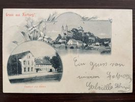 GRUSS AUS AARBURG 2 Bild, Gasthof zur Krone, Jugendstil 1900